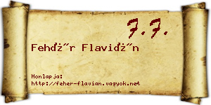 Fehér Flavián névjegykártya